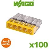 Wago - Boite de 100 mini bornes de connexion automatique 5 entrées S2273