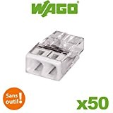 Wago - Flacon de 50 mini bornes de connexion automatique 2 entrées S2273