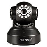 Wanscam® 1.0 MP caméra PTZ Indoboard orday Nuit Détection de mouvement à distance Dual Stream Access Plug & Play Wi-Fi Protection ...