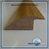 Weatherbar Profil de sol/seuil/barre de porte en chêne massif laqué convient aux sols de 18 mm