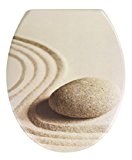 Wenko 20908100 Sand&Stone Easy-Close Abattant Duroplast 38 x 5,5 x 46 cm