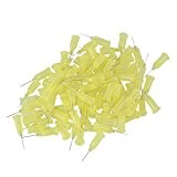 WEONE 1/2 "32Ga jaunes en plastique Dispensing Aiguilles Avec acier inoxydable Blunt Tip Needle (Paquet de 100)