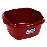 Wham High Grade Square Washing Up Bowl Basin Kitchen Mixing (Chilli Red) by Wham