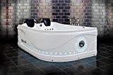 Whirlpool – de bain VENEZIA 761 Côté droit Angle de luxe entièrement équipée Jacuzzi 2 personnes de bain/douche multifonctions/Panneau de contrôle avec radio FM ...