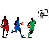 Winhappyhome Basketball Stars Du Sport Stickers Muraux Pour Les Gar?Ons Chambre Salon Fond Autocollant D¨¦Coration D'Int¨¦Rieur Amovibles Stickers