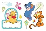 Winnie the Pooh Name Plate & 13 Colourful Wall Stickers by Winnie the Pooh
