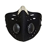 WOLFBIKE Anti-Pollution City Cycling Mask Mouth-Muffle Dust Mask Sports Face Mask - Black 1 by Wolfbike