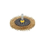 Wolfcraft 2110000 Brosse laiton circulaire Tige 6 mm Diamètre 75 mm