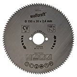 Wolfcraft 6277000 Lame scie circulaire CV 100 Dts Diamètre 190 x 30 mm