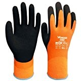 Wonder Grip Paire de gants à double épaisseur en latex résistant au froid et à l'eau Idéal pour l'hiver Orange ...