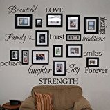 WONZOM Family Words Wall Decal Set Love Trust Blessing Smile Wall Sticker Picture Wall Decal Room Art Decoration by WONZOM