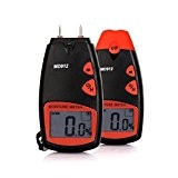 Wood Moisture Meter, Convenient Operation and 4-Level Adjustment MD912 Portable Digital LCD Moisture Tester with 2-Pin Sensor for Wood,Sheetrock,Carpets,Bamboo (Range ...