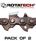 'x2 Véritable rotatech Chaînes de chaîne pour tronçonneuse Convient pour Stihl 024 15 .325 Ferroviaire 1.6 mm 62 DL