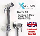 Xcel Home Kit de douche en laiton chromé pour bidet/WC/Tête de douche/douchette shattaf