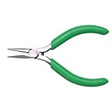 Xcelite L4 Subminiature Long Nose Electronic Pliers With Scored (Serrated) Jaws, Chain Nose by Xcelite
