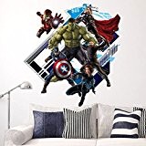 Y007 Creative 3D The Avengers Quote Wall Stickers For Home Decor Children Bedroom Living room House Decoration by Rousmery