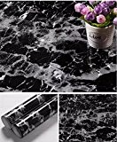 yancorp aspect granite Noir Effet marbre Comptoir Film vinyle autocollant Papier peint peel-stick 61 x 200,7 cm, 61cmx2 m
