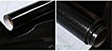 yancorp Effet Granite Noir brillant Effet marbre Comptoir Film vinyle autocollant Papier peint peel-stick 61 x 198,1 cm, 61cmx2 m