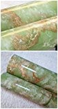 Yancorp Vert jade en granit Marbre de comptoir film Peel-stick de vinyle autocollant Papier peint 61 x 200,7 cm, 61cmx2 m