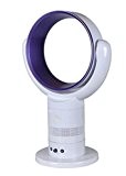 YANYAN Ventilateur de table avec télécommande Ventilateur supplémentaire précis avec fonction Temporisateur de repos 360 ° Rotation Blanc et violet
