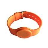 YARONGTECH MIFARE Classic® 1K RFID NFC réglable Couleur Orange Bracelet Bracelet en silicone (Lot de 5)