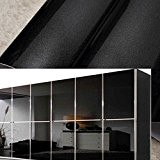 yazi – Rouleau autocollant amovible pour mur et meubles 61 x 250 cm Noir Paillettes