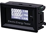 Yeeco DC 0-100V 0-15A Numérique Afficher Multimètre, LCD Voltmètre Ampèremètre Tension Ampère Testeur Jauge Électrique Énergie Puissance Temps Mètre Batterie ...