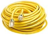 Yellow Jacket 2806 10/3 Heavy-Duty 15-Amp SJTW Contractor Extension Cord with Lighted End, 100-Feet by Yellow Jacket