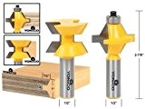 Yonico 15223 Matched Tongue and Groove Router Bit Set with Edge Banding 1/2-Inch Shank by Yonico