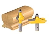 Yonico 18224 2 Bit Handrail Router Bit Set with Standard/Flute 1/2-Inch Shank by Yonico