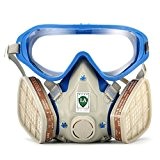 Zenpy respiratoire Masque à gaz de sécurité complète Full Face Coque Peinture industriel chimique anti-poussière respiratoire Masque et de lunettes ...