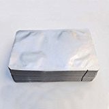 ZFE 100Pcs Argent Aluminium Foil Mylar Sac Emballage Sous Vide Colis Postaux de Sécurité des Aliments Paauet de 100Pcs