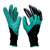 Zoeson Garden Genie Gloves with Right Hand Sturdy Claws ,Quick & Easy to Dig & Plant Nursery Plants ,Safe for ...