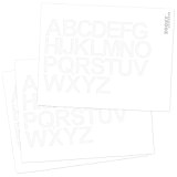 Zooky® 78 pièces autocollants Adhésifs muraux en forme de lettres de l' alphabet anglais, decoration maison / murale, Grand, Brillant, ...