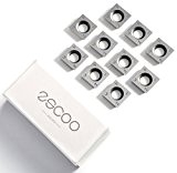 Zscoo 4 bords 14 mm (() ") Indexable carré de remplacement en carbure Insert Cutter pour simples Rudes Outil de tournage sur ...